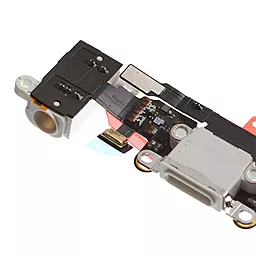 Нижний шлейф зарядки iPhone 5S с разъемом наушников и микрофоном White - миниатюра 4