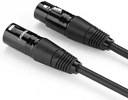 Аудио кабель Ugreen AV130 Cannon XLR F/M cable 3 м black (20708) - миниатюра 2