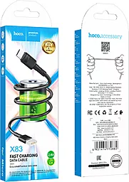 Кабель USB Hoco X83 Victory 2.4A micro USB Cable Black - миниатюра 4
