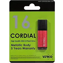 Флешка Verico USB 16Gb Cordial (VP16-16GRV1E) Red - миниатюра 2
