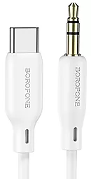 Аудио кабель Borofone BL18 Aux mini Jack 3.5 mm - USB Type-C M/M Cable 1 м white