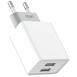 Мережевий зарядний пристрій XO L65 Double USB 2.4A White
