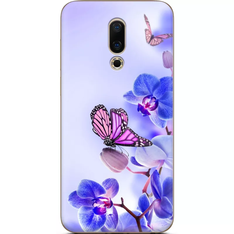 Чехол 1TOUCH Silicone Print Flower Series Meizu 16, 16th Butterfly