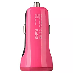 Автомобильное зарядное устройство Baseus 2USB Car charger 2.1A Pink (CCALL-CR0R) - миниатюра 3