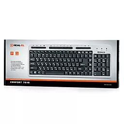 Клавіатура REAL-EL 7010 Comfort Silver Black/Silver - мініатюра 2