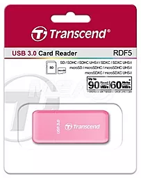 Кардридер Transcend F5R USB3.0 (TS-RDF5R) Pink - миниатюра 3
