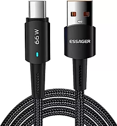 Кабель USB Essager Sunset 66w 6a USB Type-C cable black (EXCT-CG01)