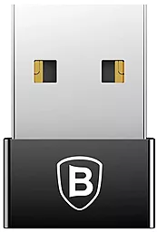 Адаптер-переходник Baseus Exquisite USB Male to Type-C Female Adapter Converter Black (CATJQ-A01) - миниатюра 2