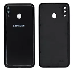 Задняя крышка корпуса Samsung Galaxy M20 2019 M205 со стеклом камеры Original Charcoal Black