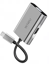 Відео перехідник (адаптер) WIWU Apollo USB-C to HDMI+VGA Gray (A20VH)