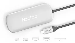 Мультипортовий Type-C хаб HooToo USB Type-C to HDMI/SD Card Reader/3хUSB 3.0/USB-С Gold (HT-UC001 / HT-UC001G / HT-UC001-GD) - мініатюра 3