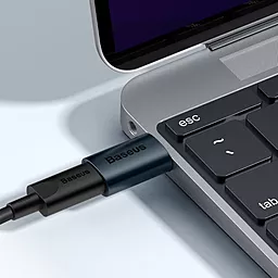 Адаптер-переходник Baseus Ingenuity M-F USB-A 3.1 -> USB Type-C Blue - миниатюра 7