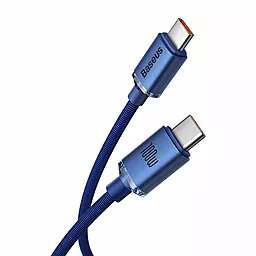 Кабель USB PD Baseus Crystal Shine 20V 5A 2M USB Type-C - Type-C Cable Blue (CAJY000703) - миниатюра 2