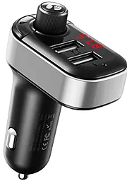 Автомобильное зарядное устройство XO BCC10 15.5W 3.1А 2xUSB-A Smart Bluetooth MP3+5V3.1A Car Charger Black - миниатюра 4