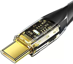 Кабель USB Essager Interstellar Transparent 100W 7A USB Type-C cable black (EXCT-XJ01-P) - миниатюра 4