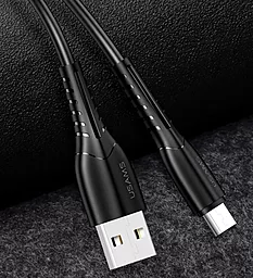Кабель USB Usams U35 micro USB Cable Black - миниатюра 2