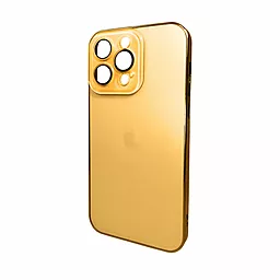 Чехол AG Glass Sapphire Frame MagSafe Logo for Apple iPhone 12 Pro Gold