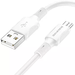 Кабель USB Borofone BX80 micro USB Cable White - миниатюра 3