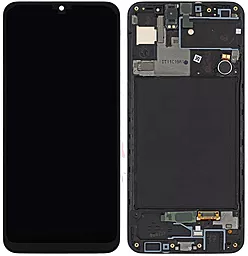 Дисплей Samsung Galaxy A30s A307 з тачскріном і рамкою, (TFT, без функції відбитка пальця), Black