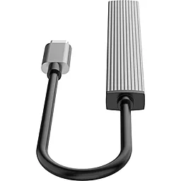 USB Type-C хаб Orico Type-C - USB3.0 2xUSB2.0 TF Cardreader Gray (AH-12F-GY-BP) - миниатюра 4