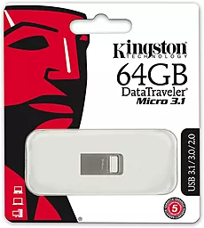 Флешка Kingston 64GB DataTraveler Micro USB 3.1 (DTMC3/64GB) - мініатюра 4