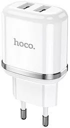 Сетевое зарядное устройство Hoco N4 Aspiring 2USB 12W White