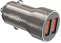 Автомобильное зарядное устройство XO CC48 12W 2xUSB 2.4А Steel - миниатюра 2