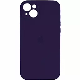 Чехол Silicone Case Full Camera для Apple iPhone 15 Berry Purple