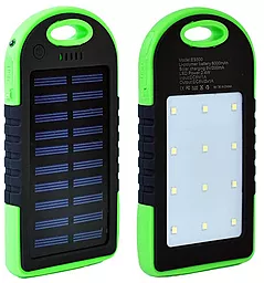 Повербанк MANGO Solar + LED 2USB 6000mAh Black/Green