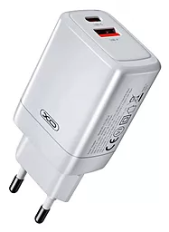 Сетевое зарядное устройство XO CE16 45w PD/QC USB-C/USB-A ports fast charger white - миниатюра 5