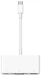 Видео переходник (адаптер) Apple USB Type-C to VGA/USB 3.0/Type-C White (MJ1L2A) - миниатюра 2