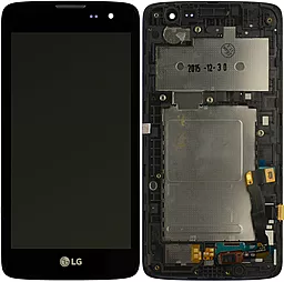 Дисплей LG K7 X210 (X210, X210DS) с тачскрином и рамкой, оригинал, Black
