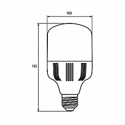 Світлодіодна лампа (LED) EUROLAMP 30W E27 4000K сверхомощная (LED-HP-30274) - мініатюра 3