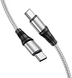 Кабель USB PD Hoco X50 Exquisito 20V 5A 2M USB Type-C - Type-C Cable Gray - миниатюра 3