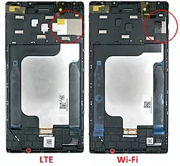 Дисплей для планшета Lenovo Tab 4 7 Essential (TB-7304i, TB-7304X, TB-7304F) (187x94, Wi-Fi) с тачскрином и рамкой, Black - миниатюра 2