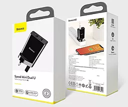 Сетевое зарядное устройство Baseus Compact Charger 2U 10.5W UK Black (CCXJ010301) - миниатюра 5