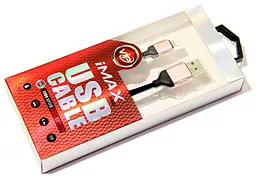 USB Кабель IMAX micro USB cable 3.0 18cm Black / Pink - мініатюра 4