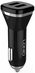 Автомобильное зарядное устройство LDNio USB Car Charger + Lightning (2.1Ax2) Black (DL-C219) - миниатюра 2