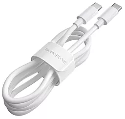Кабель USB PD Borofone BX44 20V 5A 2M USB Type-C - Type-C Cable White - миниатюра 4