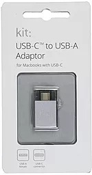 OTG-переходник Kit Adaptor Premium 3.1 USB-C to USB-A Space Gray - миниатюра 2