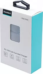 Сетевое зарядное устройство Choetech 33W QC3.0/PD/PPS/GaN + USB - A + C Ports Black (PD5006-EU-BK) - миниатюра 3