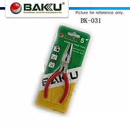 Длинногубцы прямые 125мм Baku BK-031 с режущими кромками - миниатюра 3
