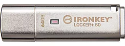 Флешка Kingston 64 GB IronKey Locker+ 50 (IKLP50/64GB) - миниатюра 3