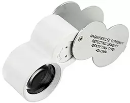 Лупа ручная Magnifier 25 мм / 40х с Led подсветкой и ультрафиолетом