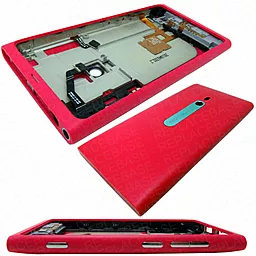 Корпус для Nokia 800 Lumia original full Red - мініатюра 2