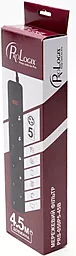 Сетевой фильтр (удлинитель) PrologiX 2200w 5 розеток 4.5м c выключателем черный (PRS-050P5-45B) - миниатюра 3
