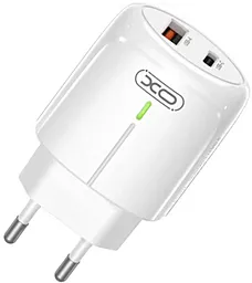 Сетевое зарядное устройство XO L114 20W 3A PD/QC3.0 USB-A-C + Lightning cable White - миниатюра 2