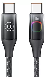 Кабель USB PD Usams SJ640 Colorful Light XM Series 100w 5a 1.2m USB Type-C - Type-C cable black