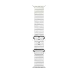 Сменный ремешок для умных часов Apple Ocean Band Design 42/44/45/49 mm White - миниатюра 2