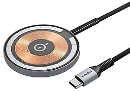 Беспроводное (индукционное) зарядное устройство Momax Q.Mag Magnetic 15w wireless charger black (UD21E) - миниатюра 5